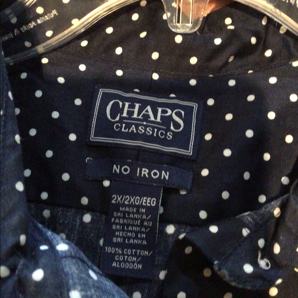 Chaps Classics polka dot button down shirt - Picture 2 of 3